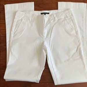 White fitted pants